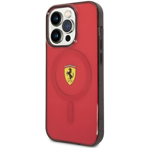 Etui Ferrari FEHMP14XURKR iPhone 14 Pro Max 6.7" czerwony/red hardcase Translucent Magsafe Case