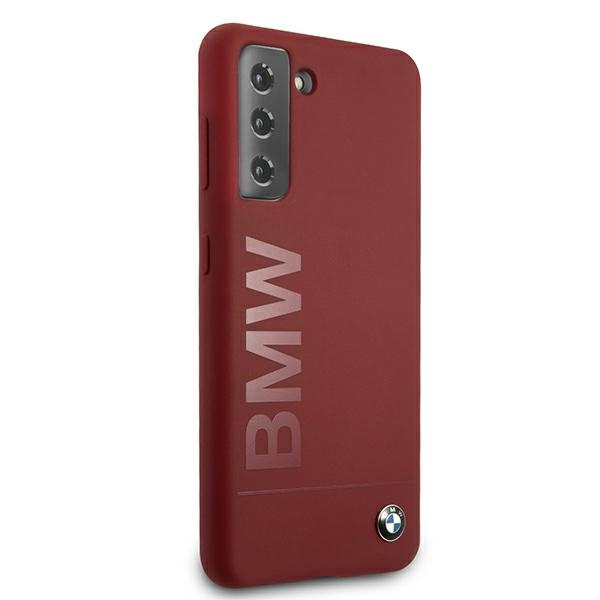 Etui BMW Samsung Galaxy S21 Silicone Signature Logo BMHCS21SSLBLRE Czerwony Hardcase