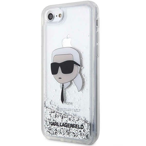 Etui Karl Lagerfeld KLHCI8LNKHCH iPhone 7/8/ SE 2020/2022 srebrny/silver hardcase Glitter Karl Head Case