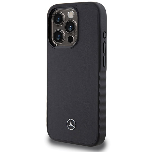 Etui Mercedes MEHCP15L23RCFK iPhone 15 Pro 6.1" czarny/black hardcase Smooth Leather Case