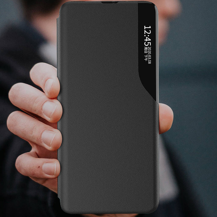 Etui Eco Leather View Case etui do Samsung Galaxy A14 z klapką podstawka czarne Case