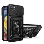 Etui Hybrid Armor Camshield etui Motorola Moto G62 5G pancerny pokrowiec z osłoną na aparat czarne Case