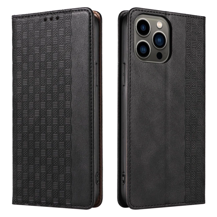 Magnet Strap Case etui do iPhone 13 Pro pokrowiec portfel + mini smycz zawieszka czarny