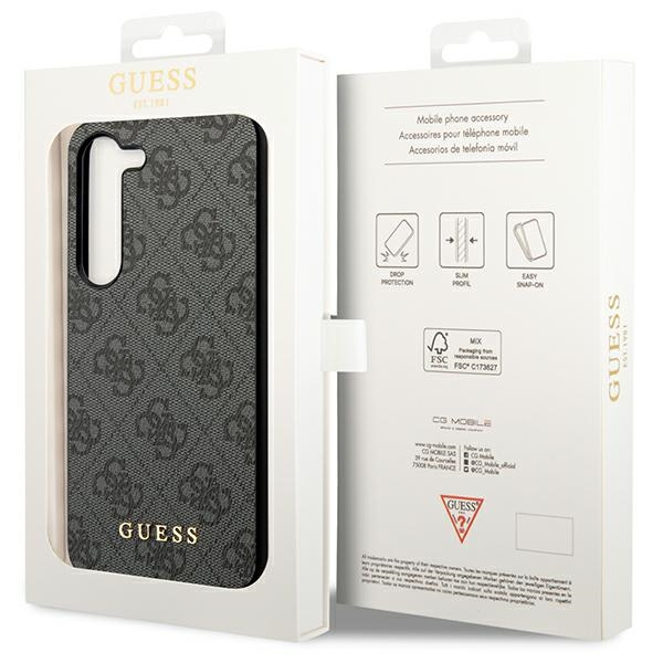 Etui Guess GUHCS24MG4GFGR Samsung Galaxy S24 Plus S926 czarny/black hardcase 4G Metal Gold Logo Case