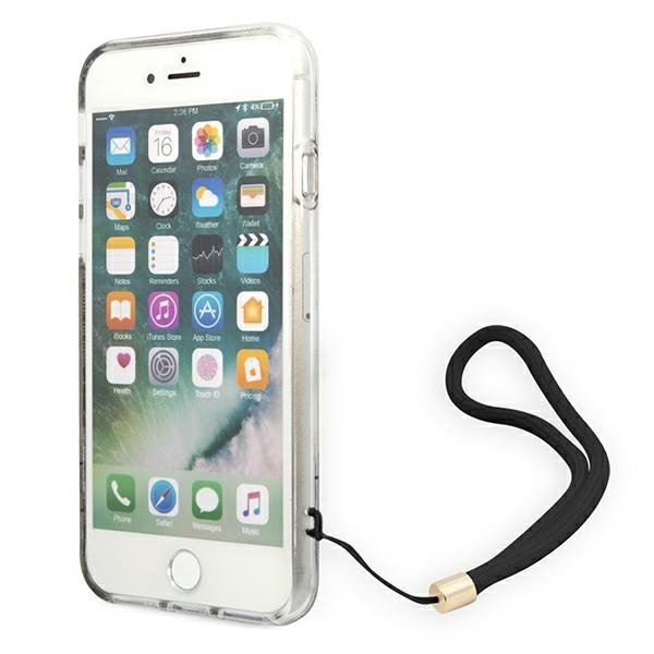 Etui GUESS Apple iPhone SE 2022 SE 2020 7 8 4G Print Strap Brązowy Hardcase