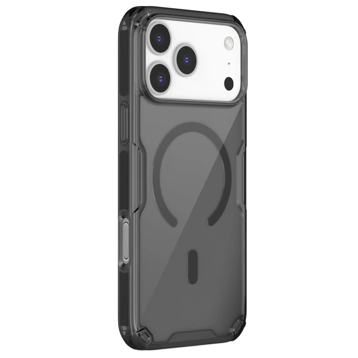 Etui Nillkin Nature TPU Pro Magnetic kompatybilne z MagSafe na iPhone 17 Pro Max - półprzezroczyste-czarne