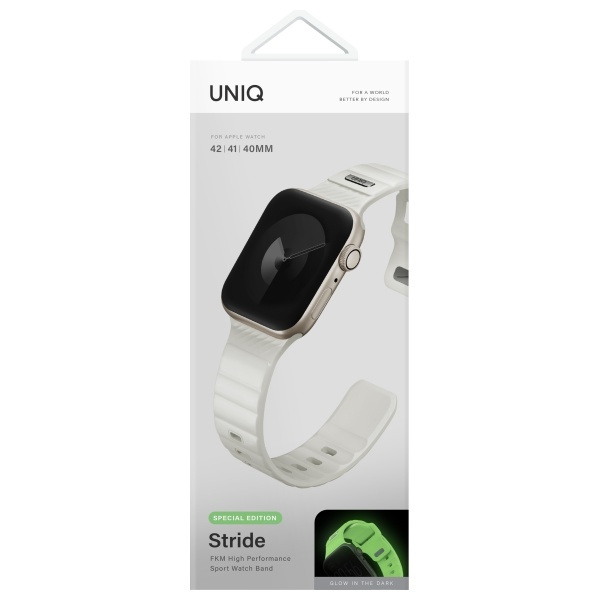 UNIQ pasek Stride Apple Watch 42/41/40mm  FKM Rubber Strap lume