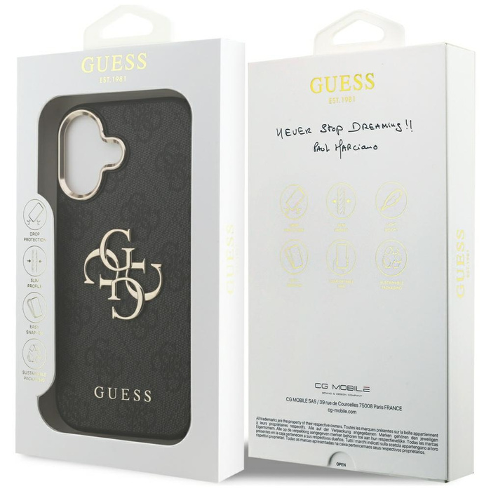 Etui Guess 4G Big Logo do iPhone 17      czarny