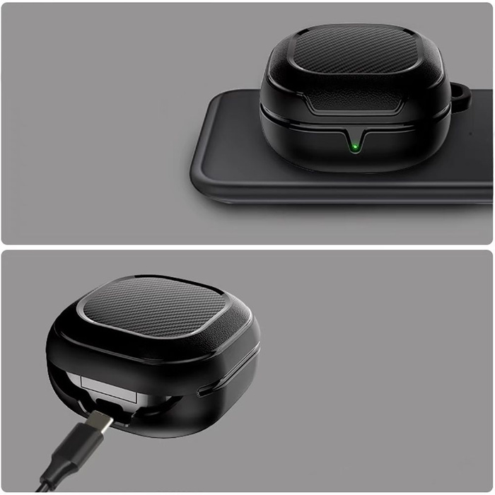 Etui Tech-protect Rough Carbon Samsung Galaxy Buds 2 Pro / 2 / Live / Pro Black