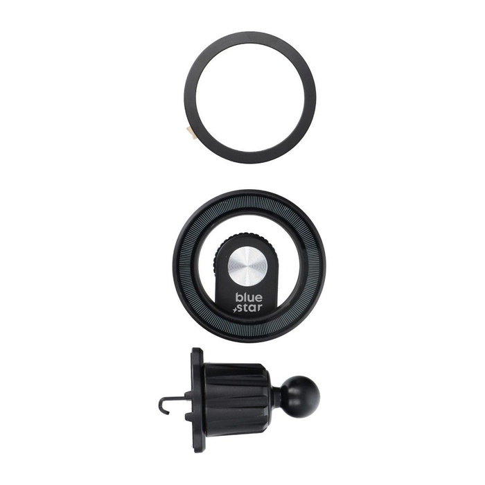BLUE STAR magnetyczny uchwyt samochodowy MAG TWIST do kratki wlotu kompatybilny z MagSafe czarny