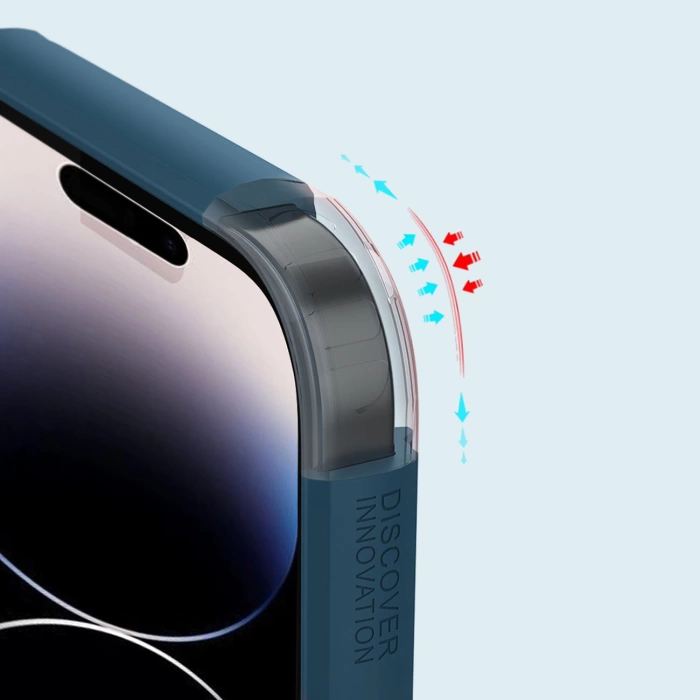 Etui Nillkin Super Frosted Shield Pro Magnetic Case etui iPhone 14 Pro Max z MagSafe magnetyczne niebieski