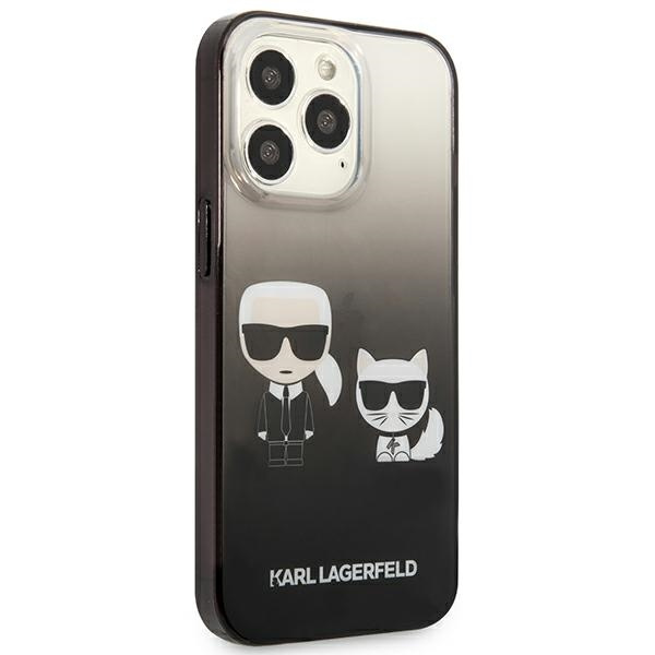 Etui KARL LAGERFELD Apple iPhone 13 Pro Gradient Ikonik Karl & Choupette Czarny Hardcase