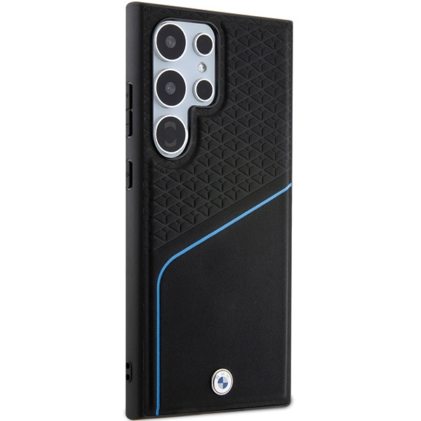 Etui BMW BMHMS24L23RDCLK Samsung Galaxy S24 Ultra S928 czarny/black hardcase Signature Leather Textured & Line MagSafe Case