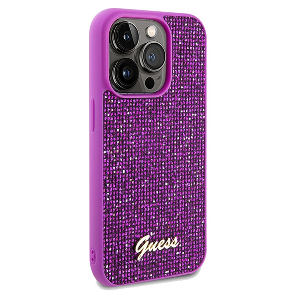 Etui Guess GUHCP14LPMSDGSF iPhone 14 Pro 6.1" fuksja/fuschia hardcase Disco Metal Script Case