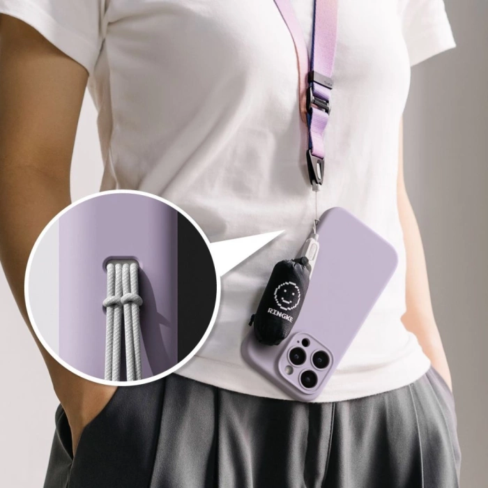 Etui RINGKE SILICONE MAGNETIC MAGSAFE IPHONE 16 PRO LIGHT PURPLE