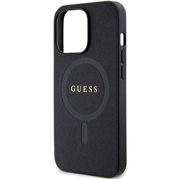 Etui Guess GUHMP13LPSAHMCK iPhone 13 Pro / 13 6.1" czarny/black hardcase Saffiano MagSafe Case