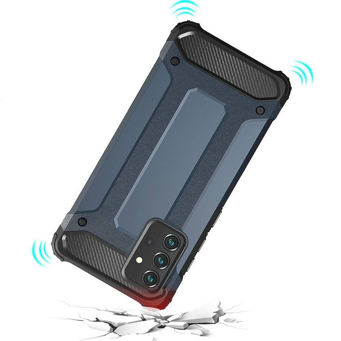Hybrid Armor pancerne hybrydowe etui pokrowiec Samsung Galaxy A72 4G niebieski