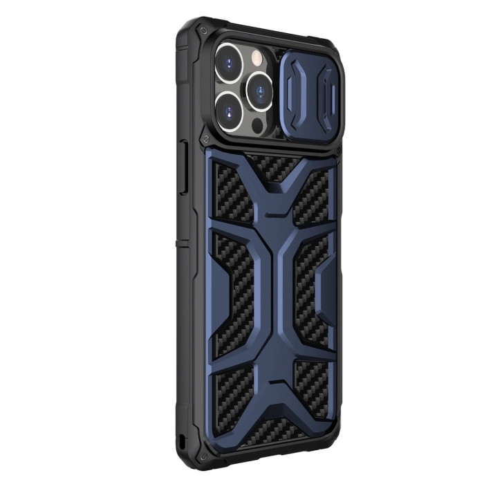 Etui Nillkin Adventurer Case etui do iPhone 13 Pro Max pancerny pokrowiec z osłoną na aparat niebieski