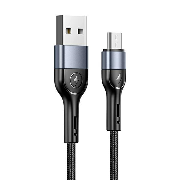 Kabel Pleciony USAMS Micro USB U55 2A 1m SJ450USB01 US-SJ450 Czarny