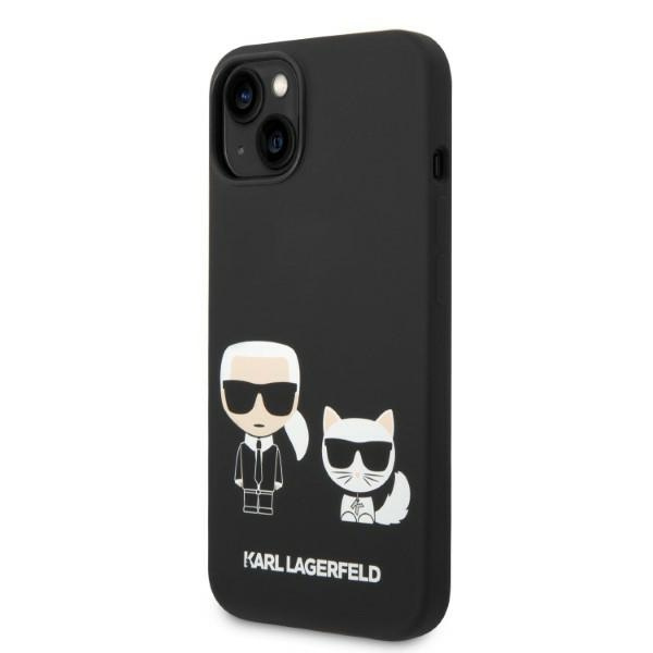 Etui KARL LAGERFELD Apple iPhone 14 Plus Liquid Silicone Karl & Choupette Magsafe Czarny Hardcase