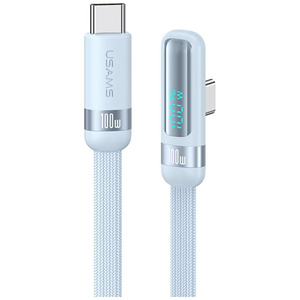 Kabel USAMS US-SJ653 PD 100W USB-C/USB-C 1.2m niebieski