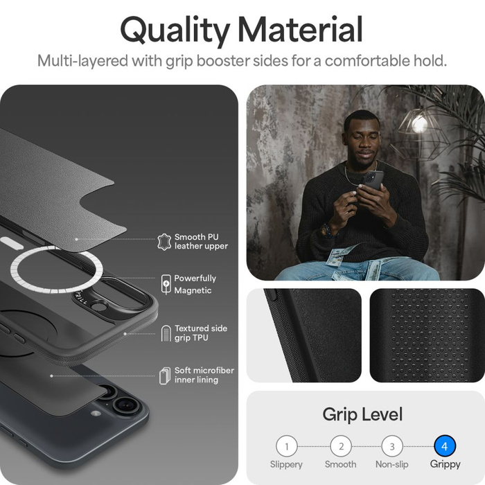 ETUI SPIGEN CYRILL KAJUK MAG MAGSAFE IPHONE 16 BLACK