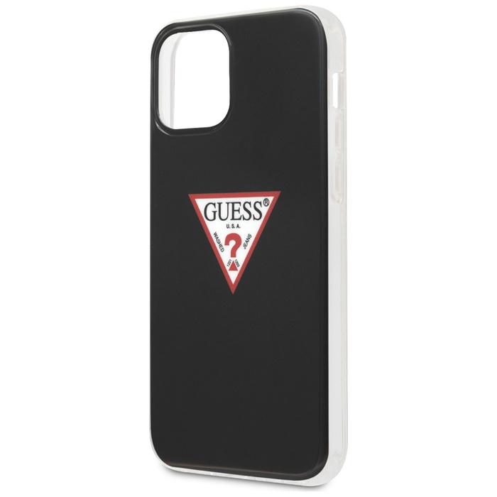 Etui GUESS Apple iPhone 12 12 Pro Triangle Collection Czarny Hardcase