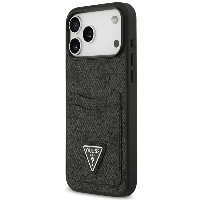 Etui Guess 4G Double Card Triangle do    iPhone 17 Pro Max czarny