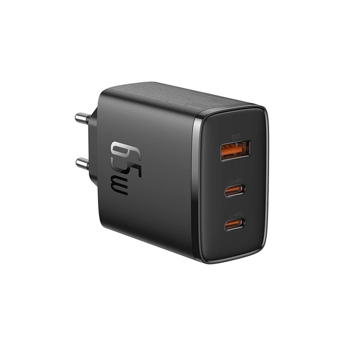 Ładowarka sieciowa Baseus OS-Cube Pro 2 x USB-C + USB, 65W (czarna)