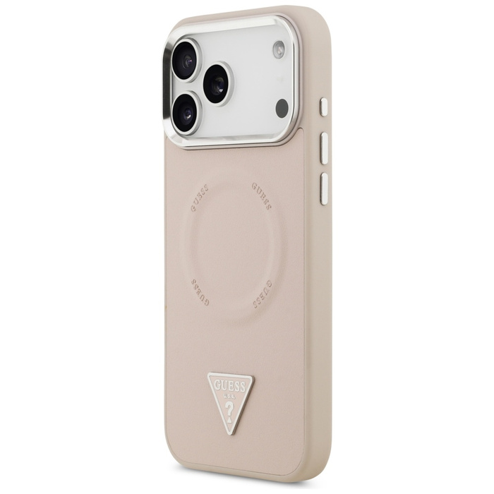 Etui Guess Triangle Logo MagSafe do      iPhone 17 Pro różowy