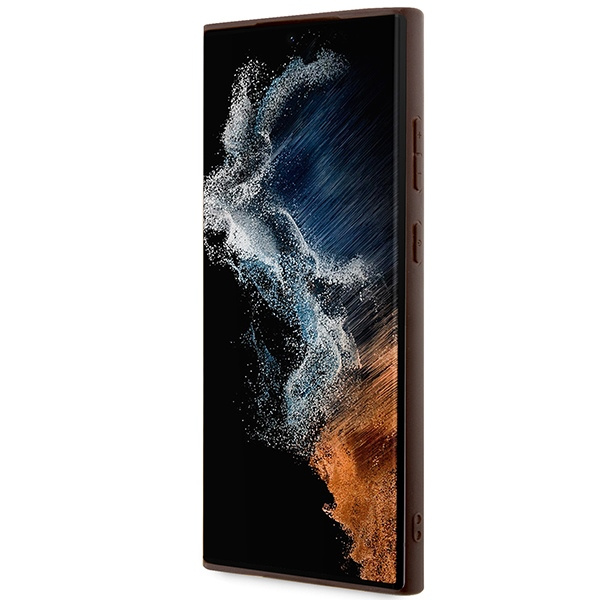 Etui Guess GUHCS23LG4GFBR S23 Ultra S918 brązowy/brown hard case 4G Metal Gold Logo Case