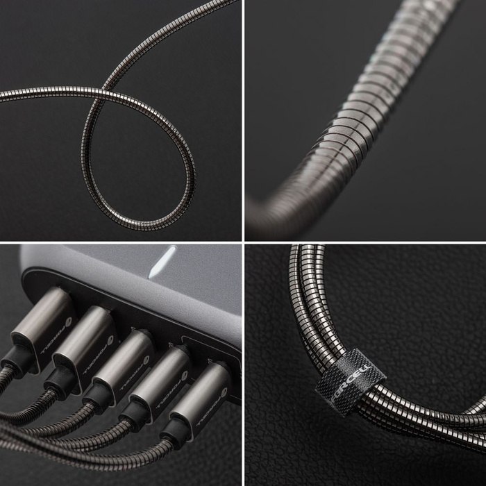 Kabel USB C do Lightning Forcell F-Energy PD 3A 27W Metal 1 m C238 srebrny