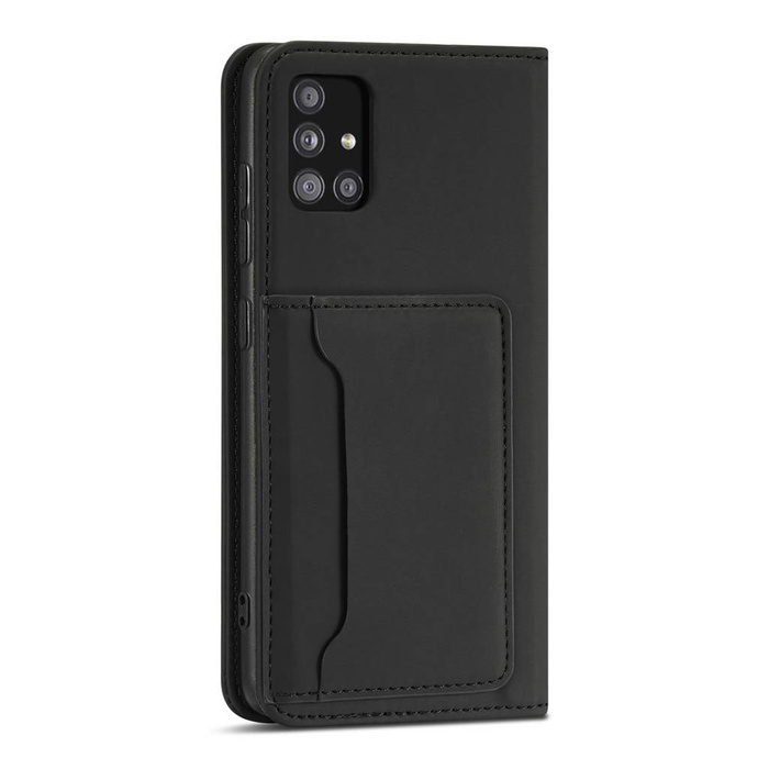 Magnet Card Case etui do Xiaomi Redmi Note 11 Pro pokrowiec portfel na karty kartę podstawka czarny