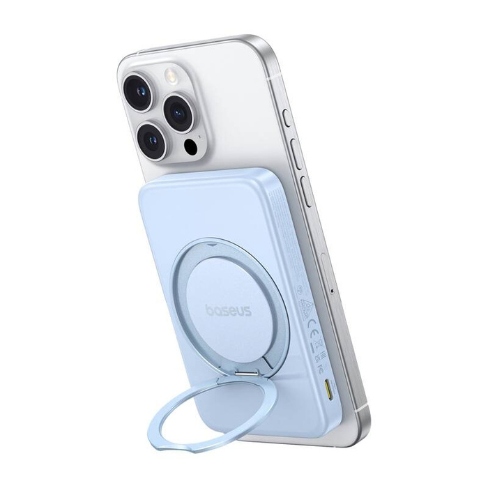 Powerbank Baseus ze stojakiem PicoGo Qi2 5000mAh 20W (niebieski)