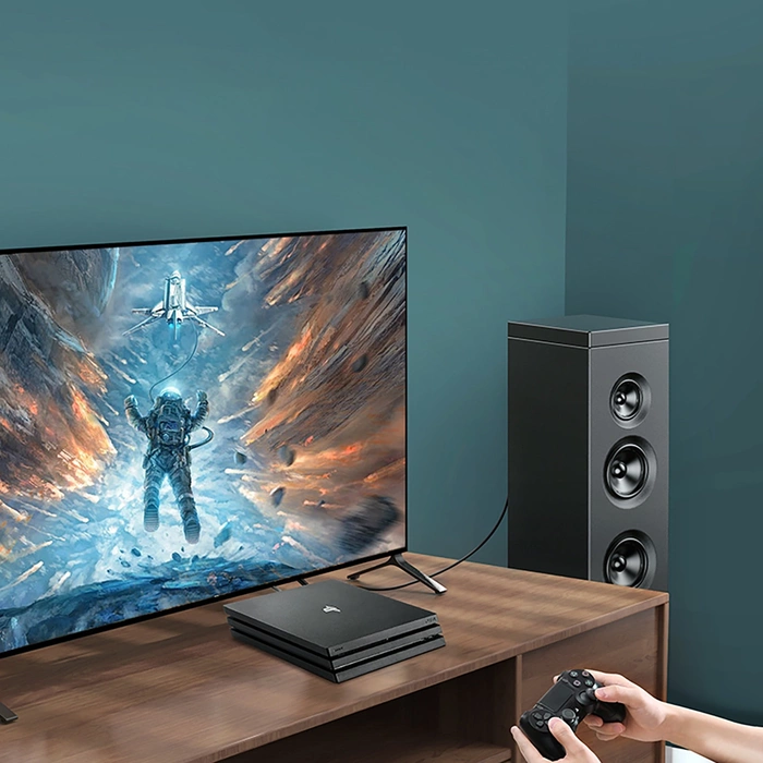 Ugreen optyczny kabel przewód audio 2 m cyfrowy światłowód Toslink SPDIF szary (70892)