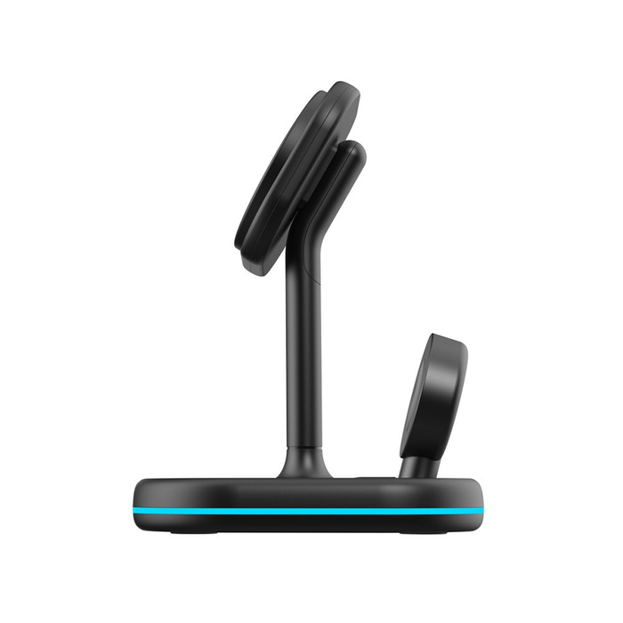 ŁADOWARKA TECH-PROTECT QI15W-A27 3IN1 MAGNETIC MAGSAFE WIRELESS CHARGER BLACK