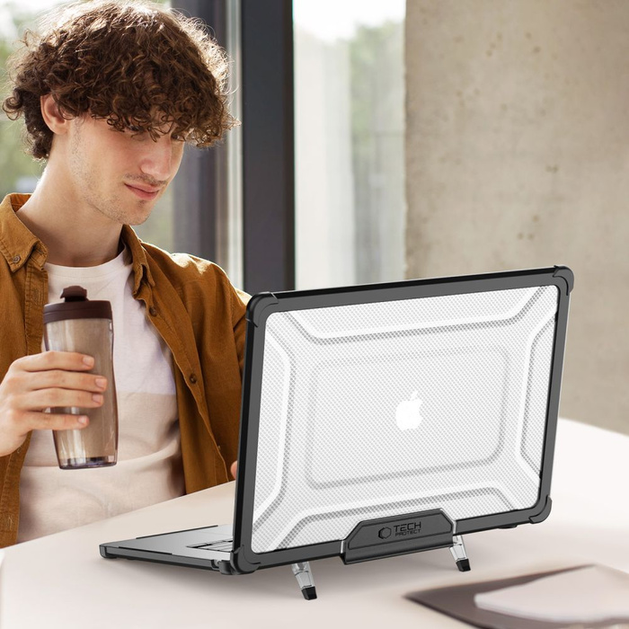TECH-PROTECT SMARTSHELL PRO MACBOOK AIR 15 M2 / M3 / M4 / 2023-2025 BLACK/CLEAR