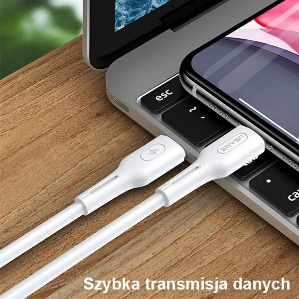 Kabel USAMS USB-C Apple Lightining U43 30W PD 1.2m Biały