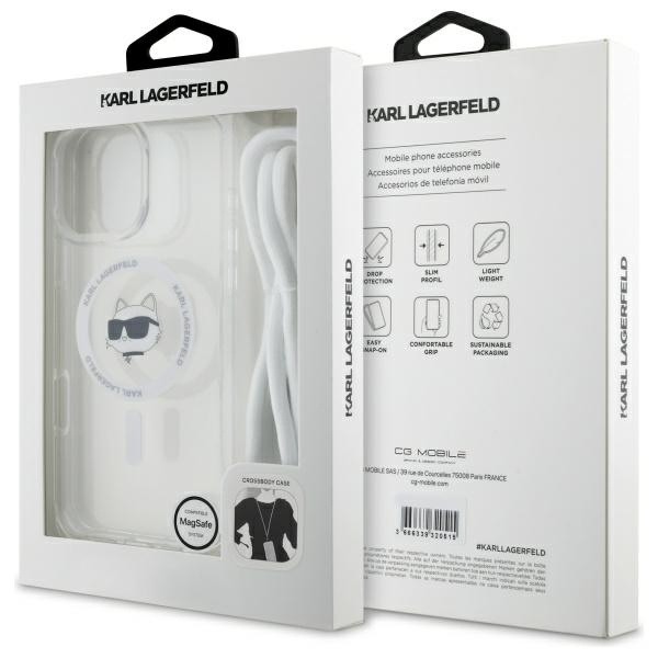 Etui Karl Lagerfeld iPhone 16 Pro Max 6.9" hardcase transparent IML Choupette Head & Cord Magsafe