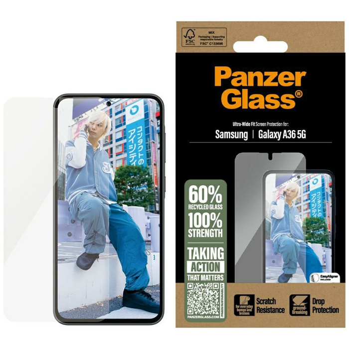 Szkło hartowane PanzerGlass Ultra-Wide    Fit do Samsung Galaxy A36 5G
