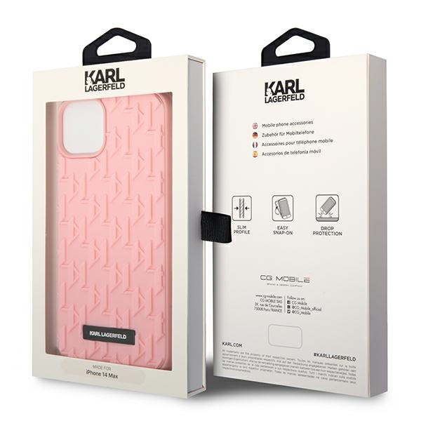 Etui KARL LAGERFELD Apple iPhone 14 Plus 3D Monogram Różowy Hardcase