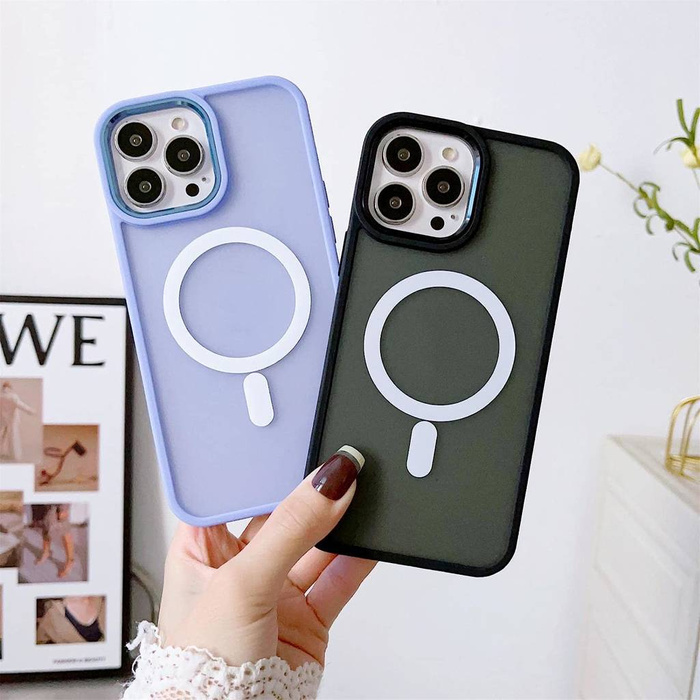 Etui Magnetyczne etui Color Matte Case do iPhone 15 - różowe Case