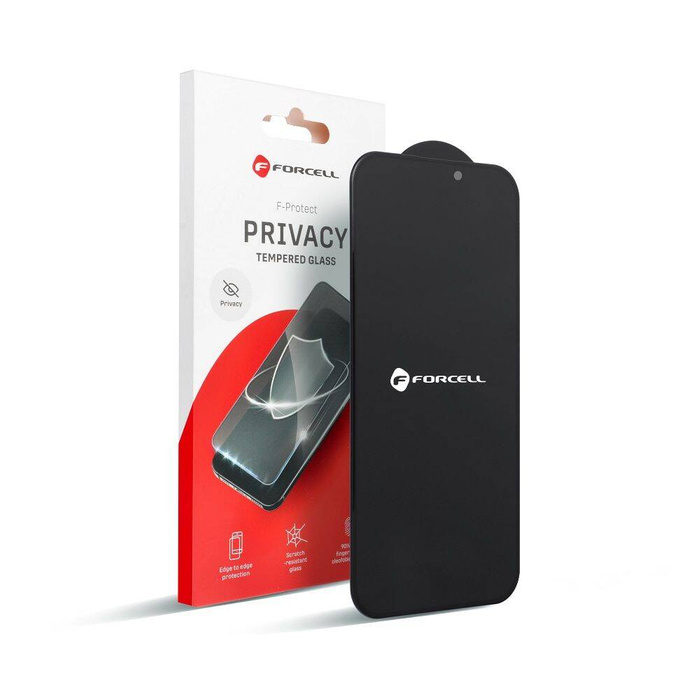 Szkło hartowane do iPhone 13 PRO MAX / 14 PLUS Forcell Privacy Glass czarne