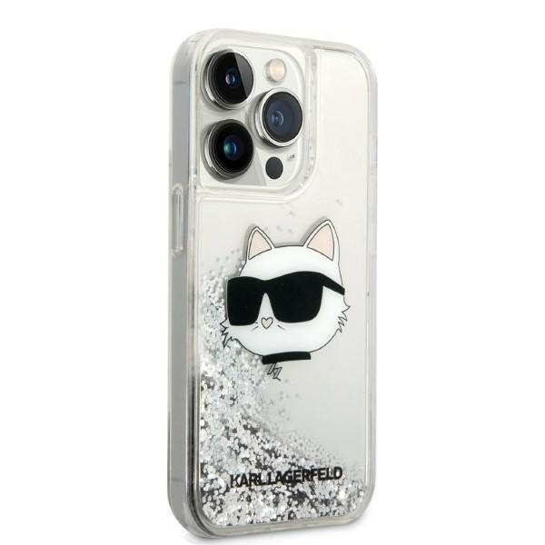 Etui Karl Lagerfeld Klhcp14xlnchcs Iphone 14 Pro Max 6,7" Srebrny/silver Hardcase Glitter Choupette Head Case