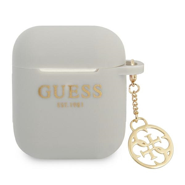 Etui GUESS Apple AirPods Cover Silicone Charm 4G Collection Szary Case