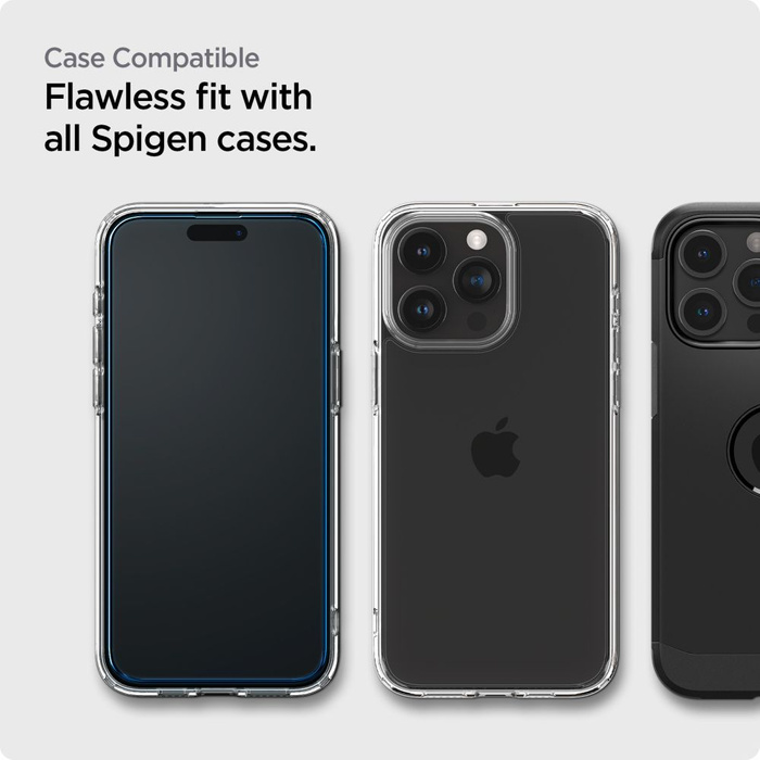 Szkło Hartowane Spigen Alm Glass Fc 2-pack iPhone 15 Pro Max Black
