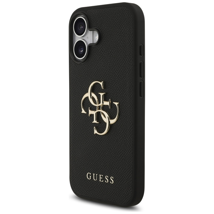 Etui Guess Grained Big 4G & Classic Logo do iPhone 17 czarny