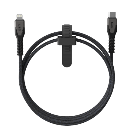 UAG Rugged Cable - kabel USB-C - lightning 30W, 1,5 m (black/gray)
