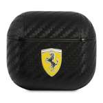 Etui FERRARI Apple AirPods 3 Cover On Track PU Carbon Czarny Case 