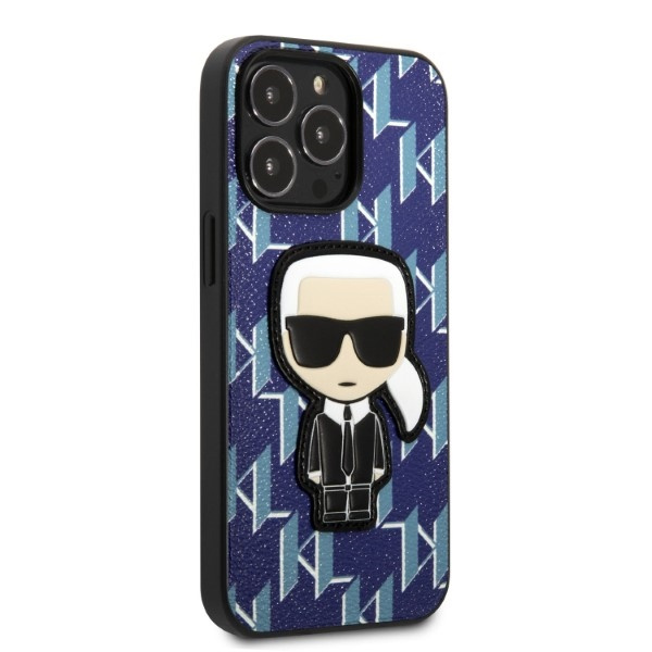 Etui Karl Lagerfeld Klhcp13lpmnikbl iPhone 13 Pro / 13 6,1" Hardcase Niebieski/blue Monogram Ikonik Patch Case